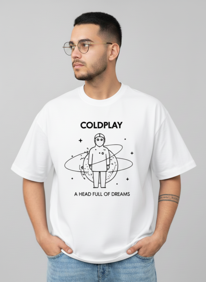 ColdPlay Music Oversized Tshirt